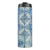 Antiek  Portugees Tiles Pattern - Azulejo Thermosbeker (Voorkant)