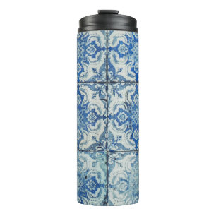 Antiek  Portugees Tiles Pattern - Azulejo Thermosbeker