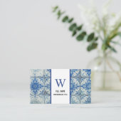 Antiek Portugees Tiles Pattern - Azulejo Visitekaartje (Staand voorkant)