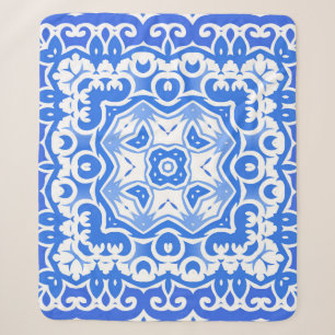 Antiek portugese azulejo-keramiek. naadloos sherpa deken