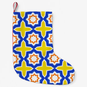 Antiek portugese tegels. Blauw en geel Azulejos Kleine Kerstsok