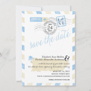 Antiek post Puerto Rico Save the Date