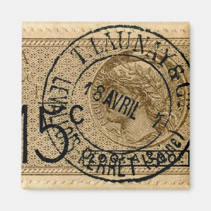  Antiek postage Print Magnet Magneet