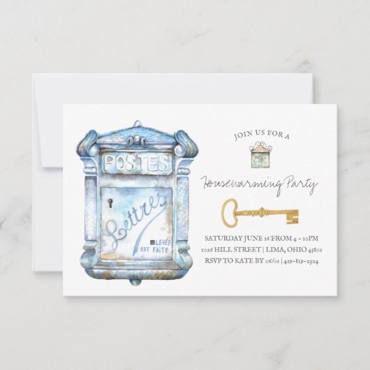 Antiek postbus | Uitnodiging tot opwarming van de (Voorkant)