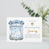 Antiek postbus | Uitnodiging tot opwarming van de  (Staand voorkant)