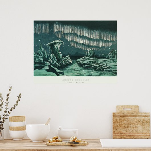  Antiek Poster Aurora Borealis (Keuken)