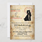 Antiek Poster Kijk Aangepaste bruiloft Uitnodiging (Voorkant)