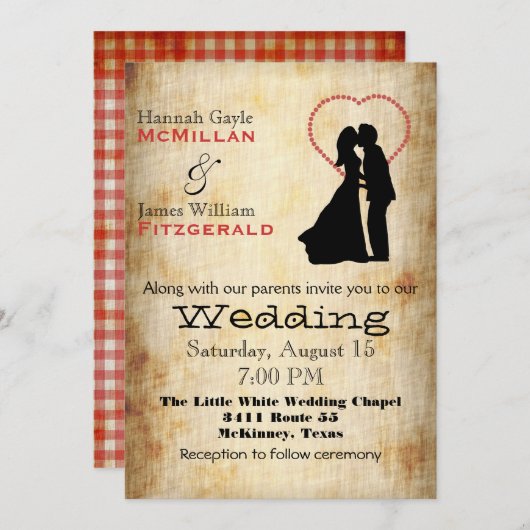 Antiek Poster Kijk Aangepaste bruiloft Uitnodiging (Voorkant / Achterkant)