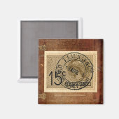  Antiek postzegel print magneet (Voorkant / Achterkant)