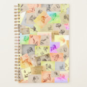 Antiek potloodonderzoek van koppen, handen, oren e planner (Voorkant)