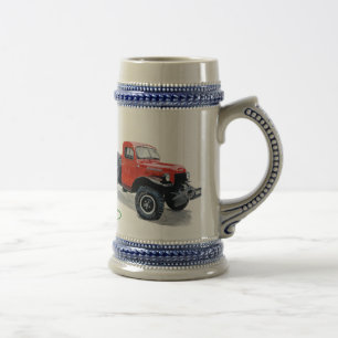 Antiek Power Wagon Truck Stein Bierpul