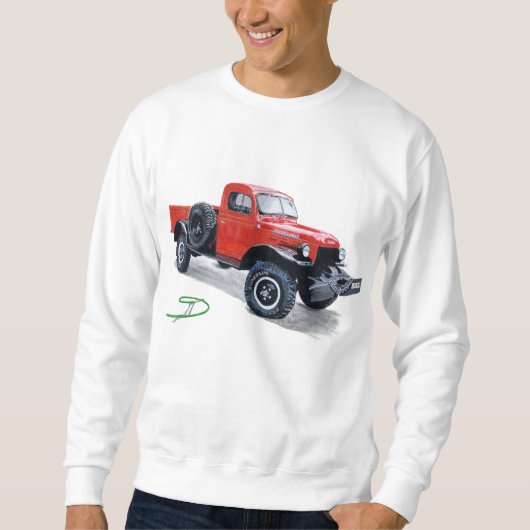 Antiek Power Wagon Truck Sweatshirt (Voorkant)