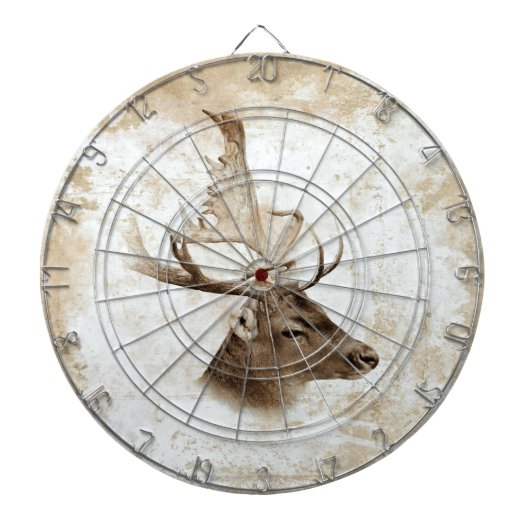 Antiek printer 5 dartbord (Voorkant)