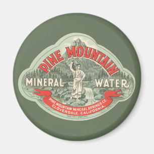 Antiek Productlabel, Pine Mountain Mineraalwater Magneet