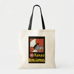 Antiek productlabel, Russische hete chocolademelk  Tote Bag