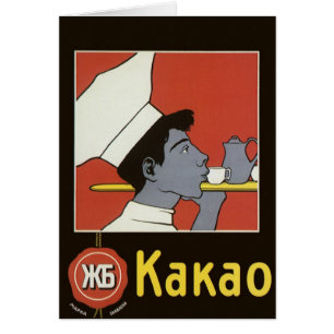 Antiek Productlabel, Russische Warme Chocolade Kak