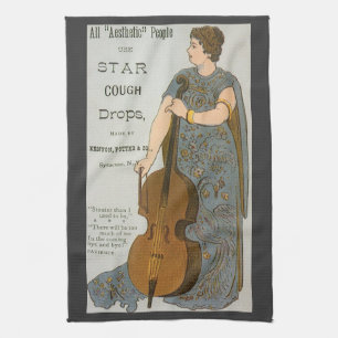 Antiek productlabel, Star Cough Drops met Cello Theedoek
