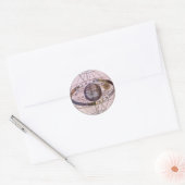 Antiek Ptolemaic Solar System, Andreas Cellarius Ronde Sticker (Envelop)