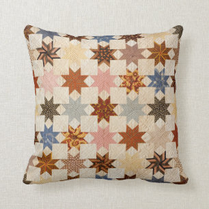 Antiek quiltfoto   LeMoyne Star Pattern Kussen