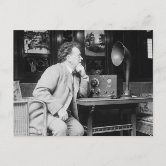 Antiek radio, begin jaren 1900 briefkaart (Voorkant)