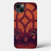 Antiek radio  elegante kunst decokathedraal Case-Mate iPhone case (Achterkant)
