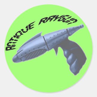 Antiek Raygun Groene Sticker