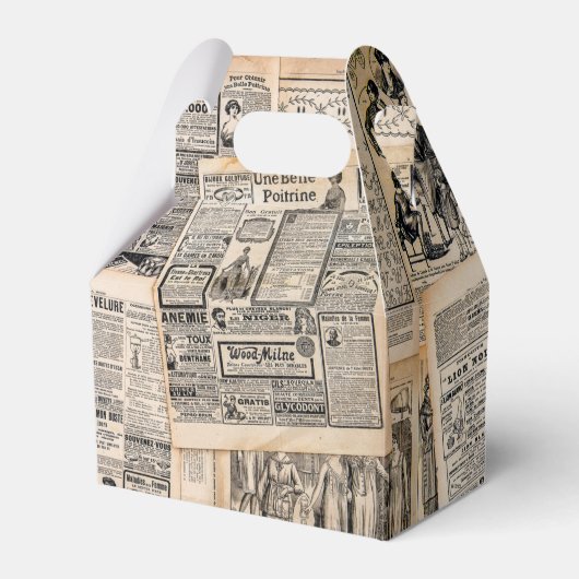 Antiek reclamebladen ontkoppelen bedankdoosjes (Voorkant Zijde)