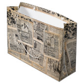 Antiek reclamebladen ontkoppelen groot cadeauzakje (Achterkant Gekanteld)