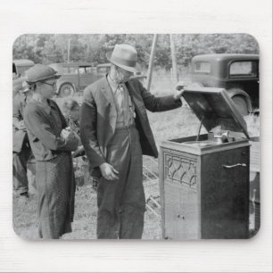 Antiek recordspeler, jaren '30 muismat