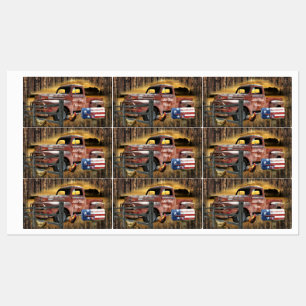 Antiek Red Truck  Red Truck Boerderij Truck Labels