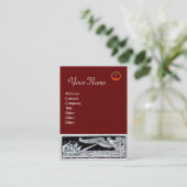 ANTIEK REIS, RUBY MONOGRAM, rood Visitekaartje (Staand voorkant)