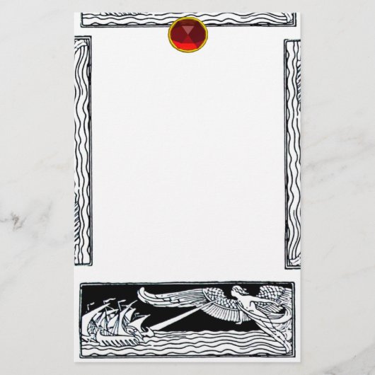 ANTIEK REISRUBY BRIEFPAPIER (Voorkant)