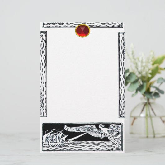 ANTIEK REISRUBY BRIEFPAPIER (Staand voorkant)