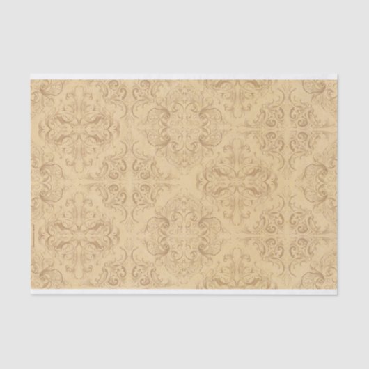 Antiek Renaissance Flourish Tissuepapier (Voorkant)