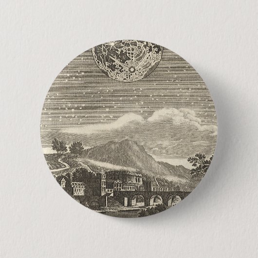 Antiek Renaissance Moon van Allain Mallet Ronde Button 5,7 Cm (Voorkant)