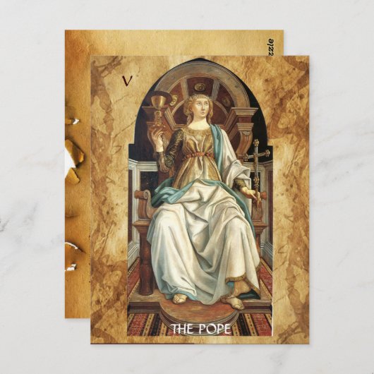 ANTIEK RENAISSANCE STREEFT 5 / POPE BRIEFKAART (Voorkant / Achterkant)