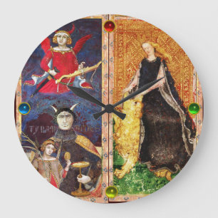 ANTIEK RENAISSANCE STREEFT DE DEVIL EN FORTITUTIE GROTE KLOK