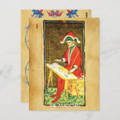 ANTIEK RENAISSANCE TAROOTS 1 / MAGICIAN BRIEFKAART (Voorkant / Achterkant)