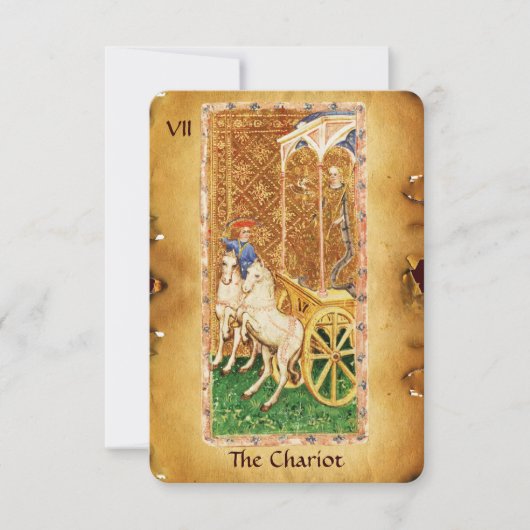 ANTIEK RENAISSANCE TAROOTS 7 / THE CHARIOT AANKONDIGING (Voorkant)
