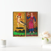 ANTIEK RENAISSANCE TAROOTS / DE ZON EN HET MOON VIERKANTE KLOK (Huis)