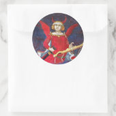 ANTIEK RENAISSANCE TAROT/DEVIL Pride Detail Ronde Sticker (Tas)