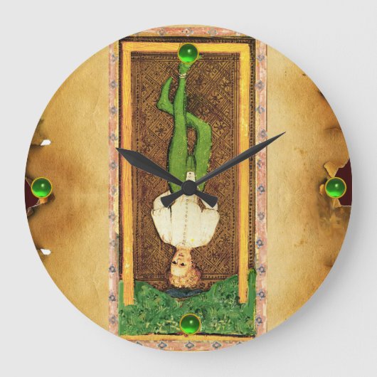 ANTIEK RENAISSANCE TAROTS 12 /HET BEHANDELDE MAN GROTE KLOK (Voorkant)