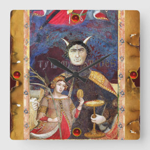 ANTIEK RENAISSANCE TAROTS 15 /DEVIL VIERKANTE KLOK