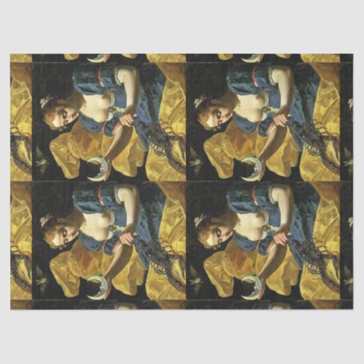 ANTIEK RENAISSANCE TAROTS 18/THE MOON TISSUEPAPIER (Voorkant)