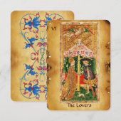 ANTIEK RENAISSANCE TAROTS 5 / DE GELIEFDEN AANKONDIGING (Voorkant / Achterkant)