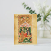 ANTIEK RENAISSANCE TAROTS 5 / DE GELIEFDEN BRIEFKAART (Staand voorkant)