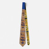 ANTIEK RENAISSANCE TAROTS, ACE OF SWORDS Gold Blue Stropdas (Voorkant)