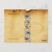 ANTIEK RENAISSANCE TAROTS,ACE OF SWORDS Parchment Briefkaart (Achterkant)