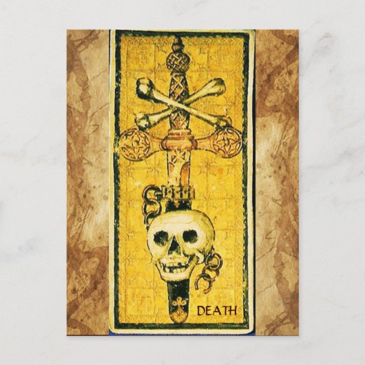 ANTIEK RENAISSANCE TAROTS,ACE OF SWORDS Parchment Briefkaart (Voorkant)
