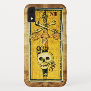 ANTIEK RENAISSANCE TAROTS,ACE OF SWORDS Parchment iPhone XR Hoesje